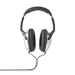 Bedrade Koptelefoon | 2,7 m Ronde Kabel | Over-Ear | Zilver/Zwart