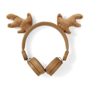 Bedrade Koptelefoon | 1,2 m Ronde Kabel | On-Ear | Afneembare Magnetische Oren | Rudy Reindeer | Bruin