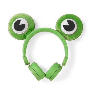 Bedrade Koptelefoon | 1,2 m Ronde Kabel | On-Ear | Afneembare Magnetische Oren | Freddy Frog | Groen