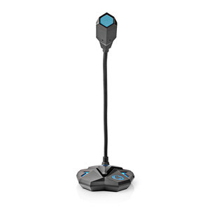 Desktop Gaming-Microfoon | Flexibele Nek | USB | Mute-Knop | 3,5 mm Stereo-Audioconnector