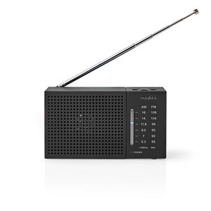 FM/AM-Radio | 1,5 W | Zakformaat | Zwart