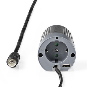 Omvormer Inverter Gemodificeerde Sinusgolf | Ingangsvoltage: 12 VDC | Apparaat stroom uitgangsaamsluiting(en): 1 | 230 V ~ 50 Hz | 100 W | Piekvermogen: 200 W | Type stopcontact: F (CEE 7/3) / USB | Sigaretten