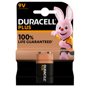 Duracell batterij alkaline plus 100% 9V 1st.