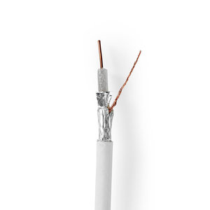 Coaxkabel | 4G / LTE secure | 75 Ohm | Drievoudig Afgeschermd | Eca | 25.0 m | Rond | PVC | Wit | Gift Box