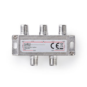 Satelliet-Splitter | 5 - 2400 MHz | Tussenschakeldemping: 11.5 dB | Outputs: 4 | 75 Ohm | Zink