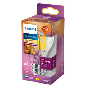 Philips Filament LED Classic Peer Helder 10,5W 1521Lm E27