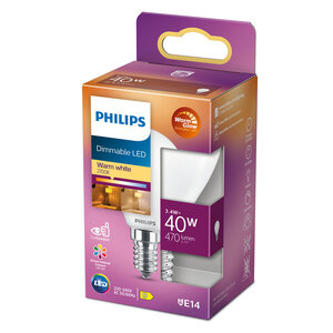 Philips LED lamp E14 40W 470Lm kogel mat dimbaar