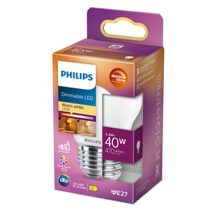 Philips Filament LED Kogel Mat 3,4W 470Lm E27
