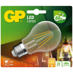 LED lamp E27 6W 806Lm peer filament