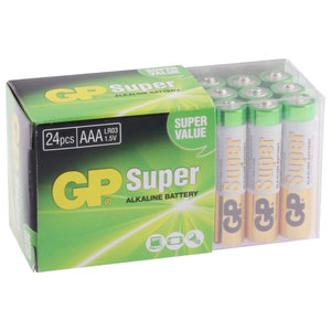 batterij Super Alkaline AAA 24 stuks