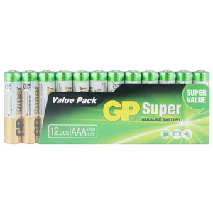 batterij Super Alkaline AAA 12 stuks