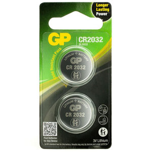 GP CR2032 knoopcel batterijen lithium 2 stuks
