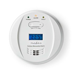 Koolmonoxidemelder | Batterij Gevoed | Batterijlevensduur tot: 5 Jaar | EN-conform: EN 50291 | Met testknop | 85 dB | Wit