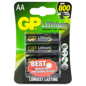 GP 07015LF-C4 Lithium Pro AA Batterij, 1,5V, 4 stuks