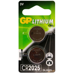 GP  CR2025 Batterij knoopcel lithium 2 stuks
