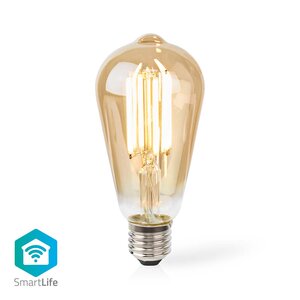 SmartLife LED Filamentlamp | Wi-Fi | E27 | 806 lm | 7 W | Warm Wit | Glas | Android™ / IOS | ST64