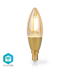 SmartLife LED Filamentlamp | Wi-Fi | E14 | 470 lm | 4.9 W | Warm Wit | Glas | Android™ / IOS | Kaars