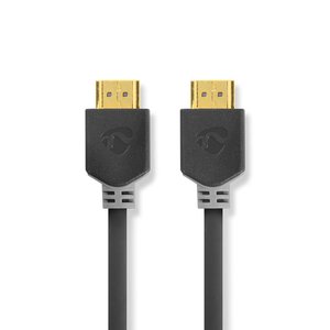 High Speed ​​HDMI™-Kabel met Ethernet | HDMI™ Connector | HDMI™ Connector | 4K@30Hz | 10.2 Gbps | 15.0 m | Rond | PVC | Antraciet | Window Box