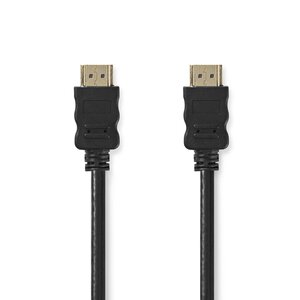 High Speed ​​HDMI™-Kabel met Ethernet | HDMI™ Connector | HDMI™ Connector | 4K@30Hz | 10.2 Gbps | 5.00 m | Rond | PVC | Zwart | Label