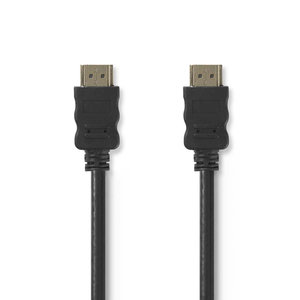 High Speed ​​HDMI™-Kabel met Ethernet | HDMI™ Connector | HDMI™ Connector | 4K@60Hz | 18 Gbps | 50.0 m | Rond | PVC | Zwart | Label