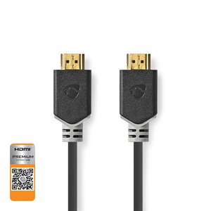 Premium High Speed ​​HDMI™-Kabel met Ethernet | HDMI™ Connector | HDMI™ Connector | 4K@60Hz | 18 Gbps | 5.00 m | Rond | PVC | Antraciet | Window Box
