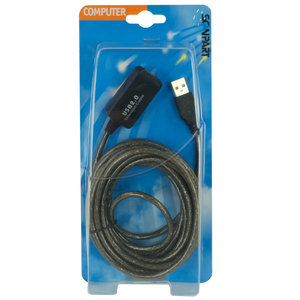 USB kabel 2.0 A(M)-A(F) actief 4,8m