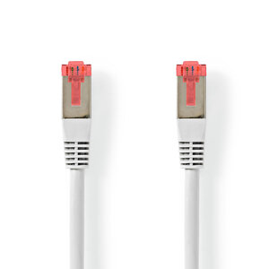 CAT6-kabel | RJ45 Male | RJ45 Male | S/FTP | 7.50 m | Rond | PVC | Wit | Label