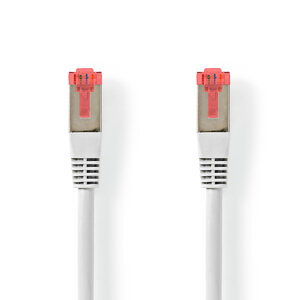 CAT6-kabel | RJ45 Male | RJ45 Male | S/FTP | 7.50 m | Rond | PVC | Wit | Label