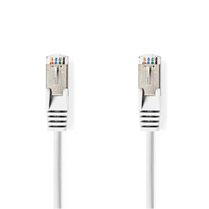 CAT6a-Kabel | SF/UTP | RJ45 Male | RJ45 Male | 10.0 m | Rond | PVC | Wit | Label