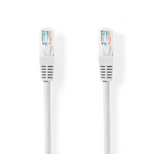 CAT5e-Kabel | U/UTP | RJ45 Male | RJ45 Male | 7.50 m | Rond | PVC | Wit | Label