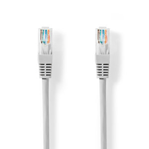 CAT5e-Kabel | U/UTP | RJ45 Male | RJ45 Male | 7.50 m | Rond | PVC | Grijs | Label