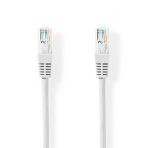 CAT5e-Kabel | U/UTP | RJ45 Male | RJ45 Male | 3.00 m | Rond | PVC | Wit | Label