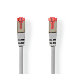 CAT6-kabel | RJ45 Male | RJ45 Male | S/FTP | 15.0 m | Rond | PVC | Grijs | Label