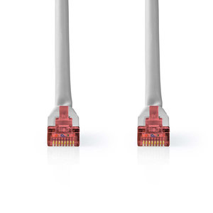 CAT6-kabel | RJ45 Male | RJ45 Male | S/FTP | 30.0 m | Rond | PVC | Grijs | Label