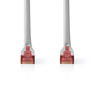 CAT6-kabel | RJ45 Male | RJ45 Male | S/FTP | 30.0 m | Rond | PVC | Grijs | Label