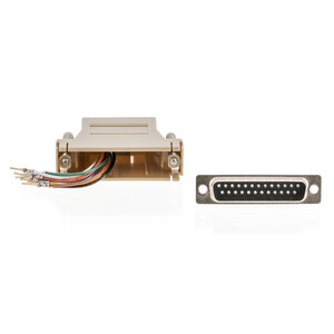 Seriële Adapter SUB-D 25-Pins Female - RJ45 (8/8) Female Ivoor