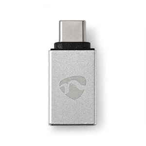 USB-Adapter | USB 3.2 Gen 1 | USB-C™ Male | USB-A Female | 5 Gbps | Vernikkeld | Zilver | Cover Window Box