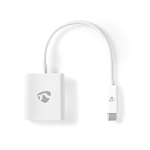 USB-Adapter | USB 3.2 Gen 1 | USB-C™ Male | HDMI™ Female | 0.20 m | Rond | Vernikkeld | PVC | Wit | Polybag