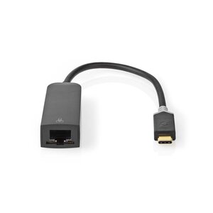 USB-netwerkadapter | USB 3.2 Gen 1 | 1000 Mbps | USB-C™ Male | RJ45 Female | 0.20 m | Rond | Verguld | Vertind-Koper | Antraciet | Window Box met Euro Lock