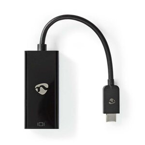 USB-Adapter | USB 3.2 Gen 1 | USB-C™ Male | Mini DisplayPort Female | 0.20 m | Rond | Vernikkeld | PVC | Zwart | Polybag