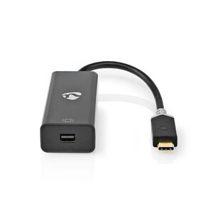 USB-Adapter | USB 3.2 Gen 1 | USB-C™ Male | Mini DisplayPort Female | 0.20 m | Rond | Verguld | PVC | Antraciet | Window Box