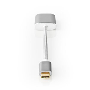 USB-Adapter | USB 3.2 Gen 1 | USB-C™ Male | HDMI™ Female | Power delivery | 0.20 m | Rond | Verguld | Gebreid / Nylon | Zilver | Cover Window Box