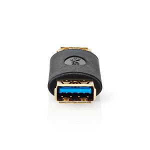 USB-Adapter | USB 3.2 Gen 1 | USB-A Female | USB-A Female | 5 Gbps | Verguld | Antraciet | Doos