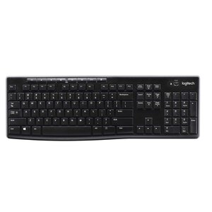 K270 Draadloos Keyboard Standaard USB US International Zwart