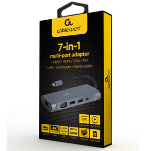 USB-C 7-in-1 multipoort-adapter
