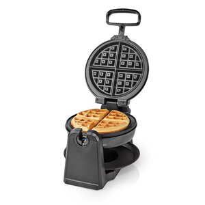 Wafelijzer | Belgische wafels | 17 cm | 1000 W | Automatische temperatuurregeling | ABS / Roestvrij Staal