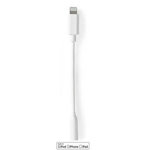 Lightning-Adapter | Apple Lightning 8-Pins | 3,5 mm Female | Vernikkeld | 0.10 m | Rond | TPE | Envelop