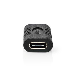 USB-Adapter | USB 3.2 Gen 2 | USB-C™ Female | USB-C™ Female | 10 Gbps | Vernikkeld | Zwart | Polybag