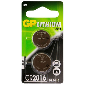 GP knoopcel lithium 2016 DL2016 CR2016 2st.
