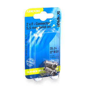 F-connector 5.5mm(M) 2 stuks